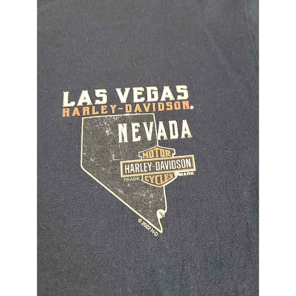 Harley Davidson T Shirt Mens M Nevada Live To Ride Black Biker Motorcycle 2 Side - Picture 5 of 12